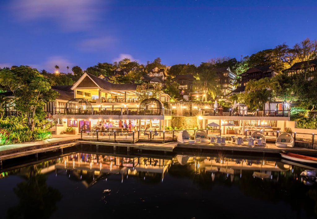 Celebrations Zoetry Morigot Bay St Lucia   ZOMSL EXT Resort Night RSRT 1 1024x709 